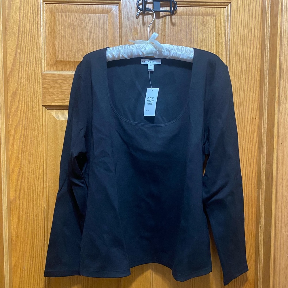 And Now This Women’s Black Long Sleeve Top 3x